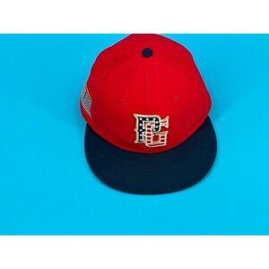 Perfect Game PG Baseball Hat Red Navy USA Flag Fitted Cap Size S/M